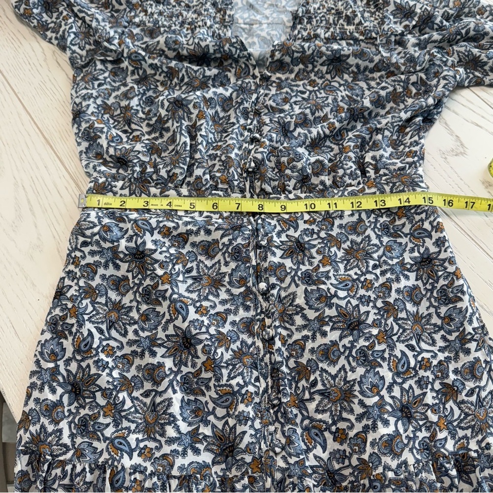 Veronica Beard Blue Floral Long Sleeve Dress - Picture 9 of 12